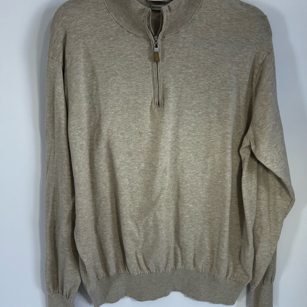 Peter Millar Crown Soft Sweater Beige Cotton